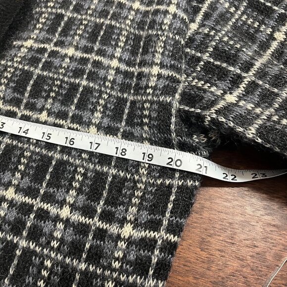 Vtg Plaid Mohair Blnd Cardigan Sweater Women Medium Academia Soft Grunge Granny - Picture 11 of 12